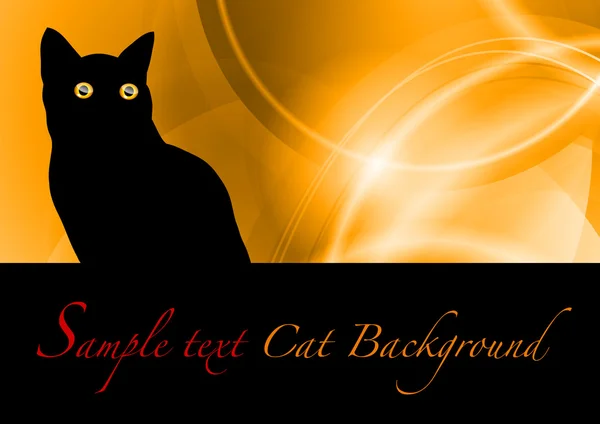 Czarny kot — Wektor stockowy