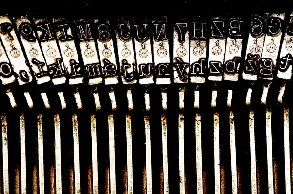 Oude schrijfmachine matrix — Stockfoto