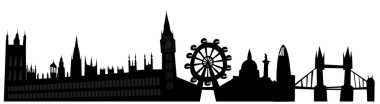 Vector London skyline clipart