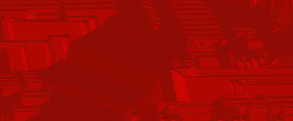 Baskılı devre kırmızı — Stok fotoğraf