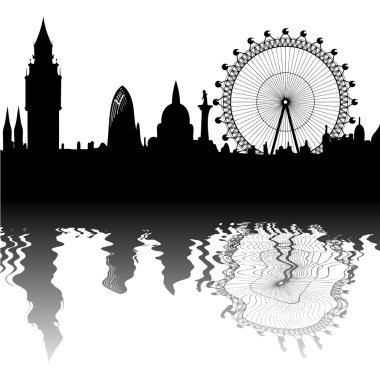 Vector London skyline clipart