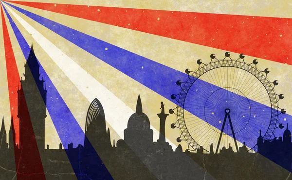 Panoramę Londynu w stylu grunge — Zdjęcie stockowe