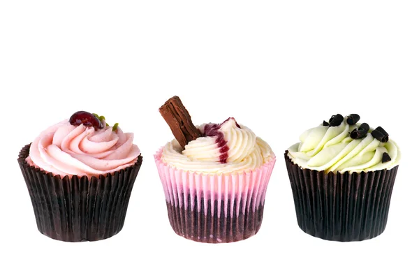 Tres cupcakes — Foto de Stock
