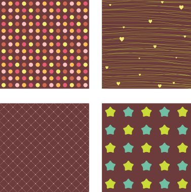 Seamless geometrical wallpapers clipart