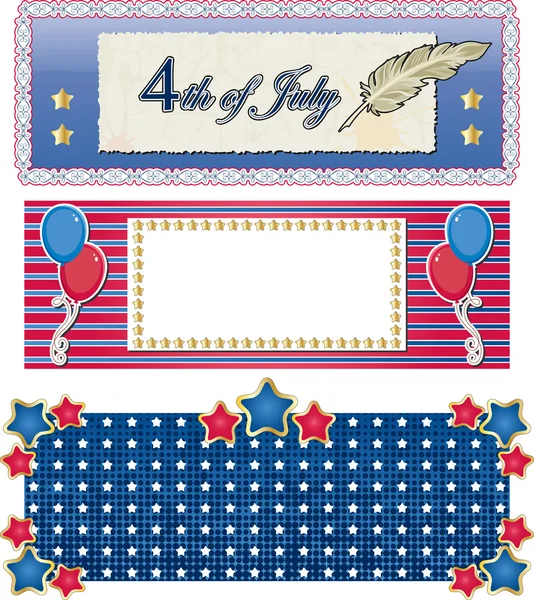 Holiday banners: 4th of july — Stock Vector