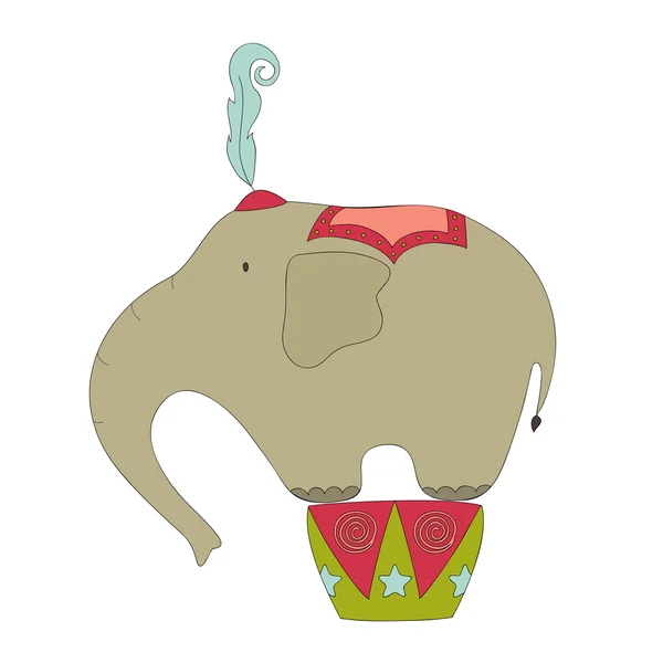 サーカスの象 — ストックベクタ