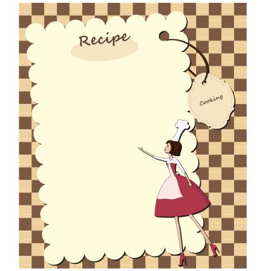 Blank recipe card clipart