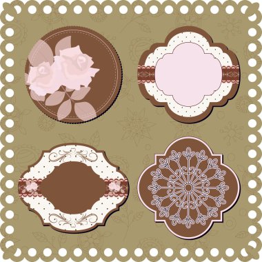 Vintage stickers clipart