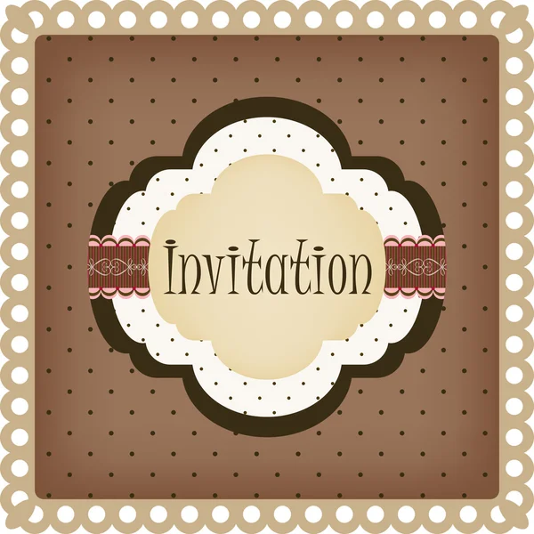 Vintage invitation card — Stock Vector