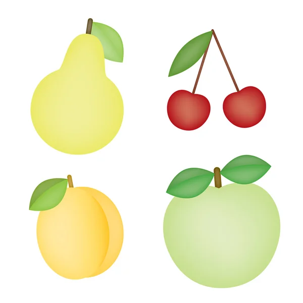 Isolated fruits — Stock Vector