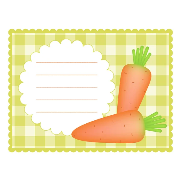 Carta con carota — Vettoriale Stock
