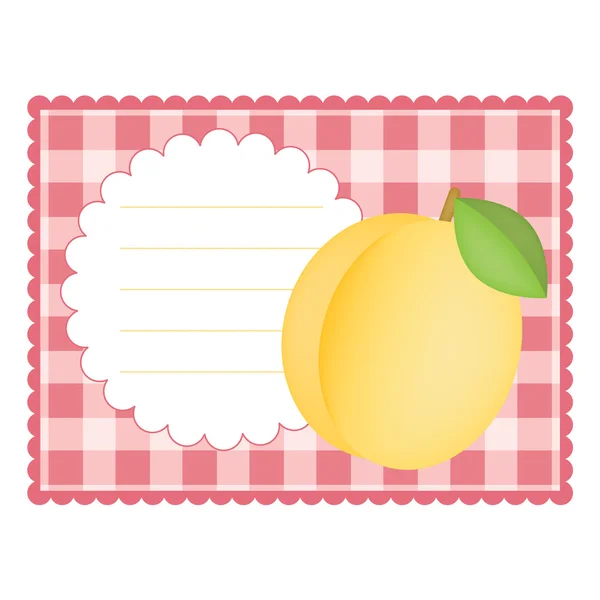 Card with apricot — Stock Vector