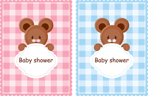 Baby shower cards — Stock Vector