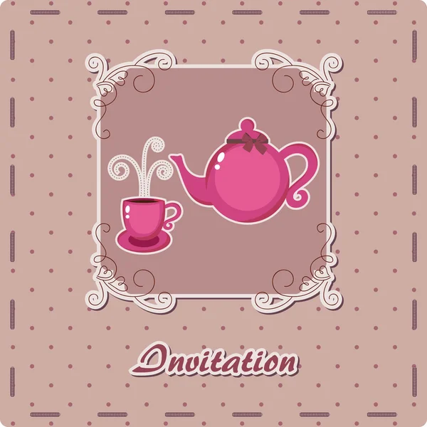 Invitation violette — Image vectorielle