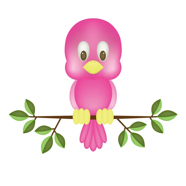 Roze vogel — Stockvector