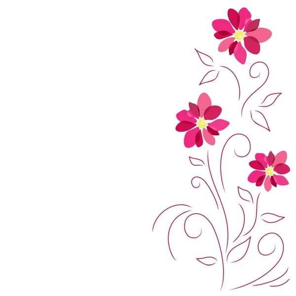 Αφηρημένη ροζ λουλούδια — Διανυσματικό Αρχείο