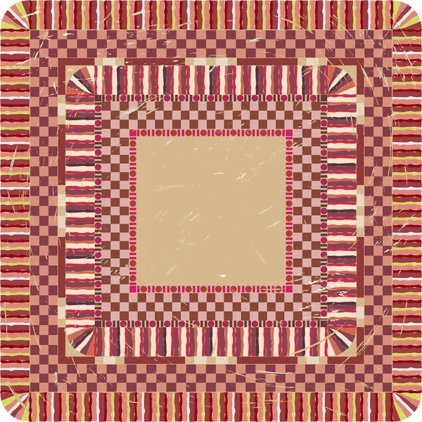 レトロな正方形の壁紙 — ストックベクタ