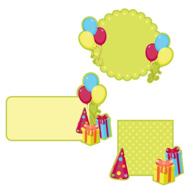 Birthday stickers clipart