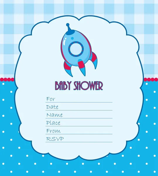 Μωρό ντους κάρτα για αγόρι — Διανυσματικό Αρχείο