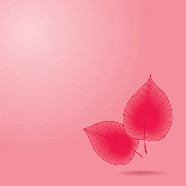 Stock vector Pink wallpaper with leaves