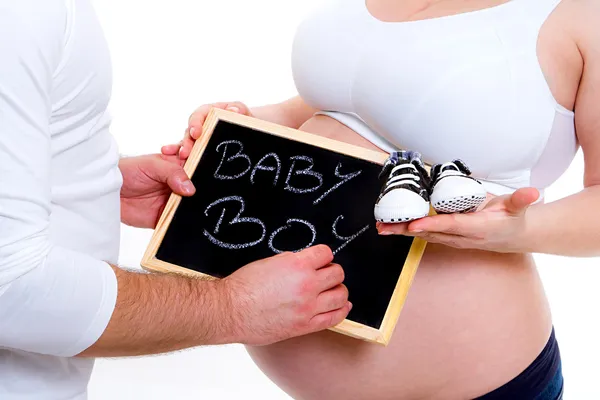 Waiting for a baby boy — Stock Photo, Image