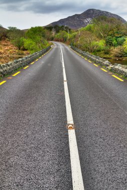 İrlandalı road Dağ Manzaralı