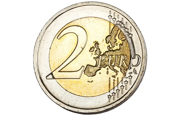 Zwei-Euro-Münze hautnah — Stockfoto