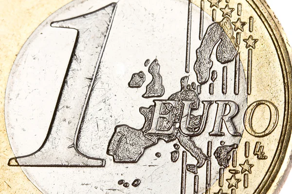 Одна монета евро — стоковое фото