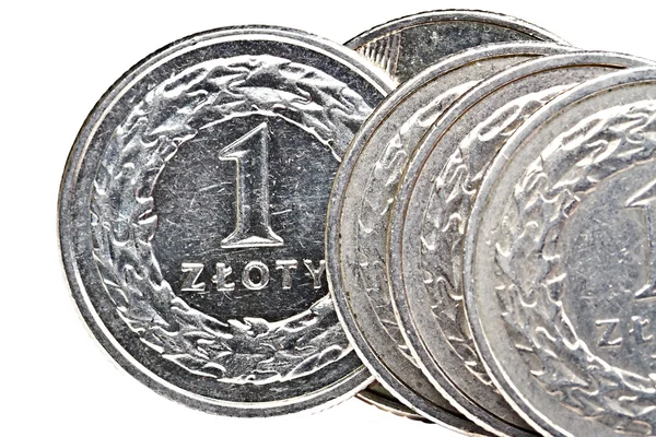 Polský zlotý mince — Stock fotografie