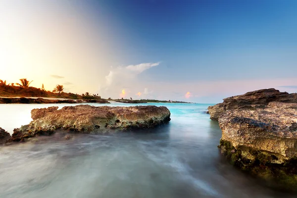 Increíble puesta de sol en el Mar Caribe — Foto de Stock