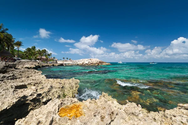 Pláž Karibského moře v Mexiku — Stock fotografie