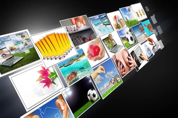 Strömmande multimedia widescreen — Stockfoto