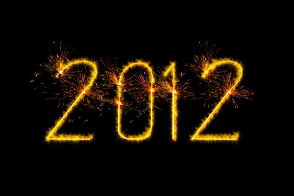 2012 sign made by sparkles — Stock Photo, Image