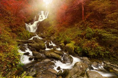 Torc waterfall at autumn clipart