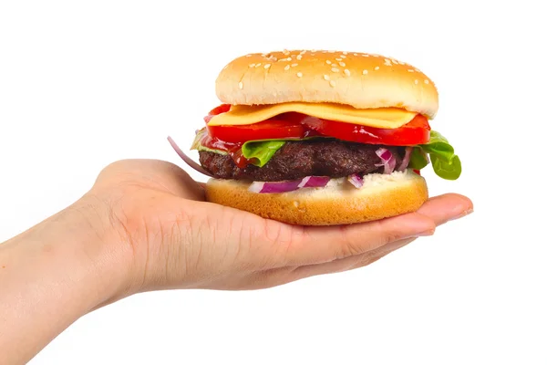 Вкусный чизбургер — стоковое фото