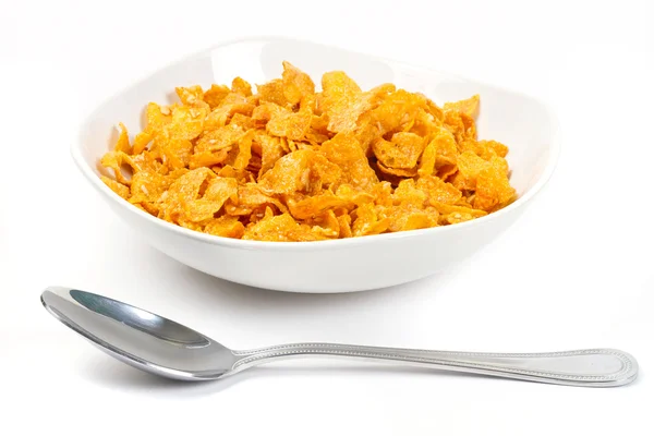 Corn flakes for breakfast — Stock Photo, Image