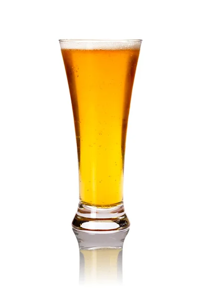 Glass of lager beer — Stock Photo, Image