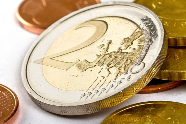 Due monete in euro — Foto Stock