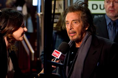 Al Pacino interviewed at premiere of his movie in Dublin clipart