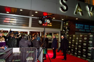 Premiere of his Wilde Salome movie in Dublin clipart