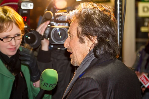 Al Pacino interviewed at premiere of his movie in Dublin — Stock Photo, Image