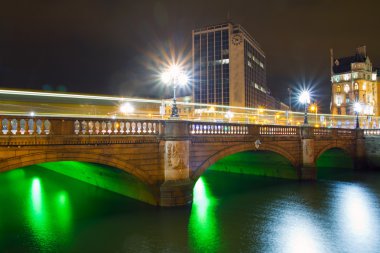 O'Connell street bridge in Dublin clipart