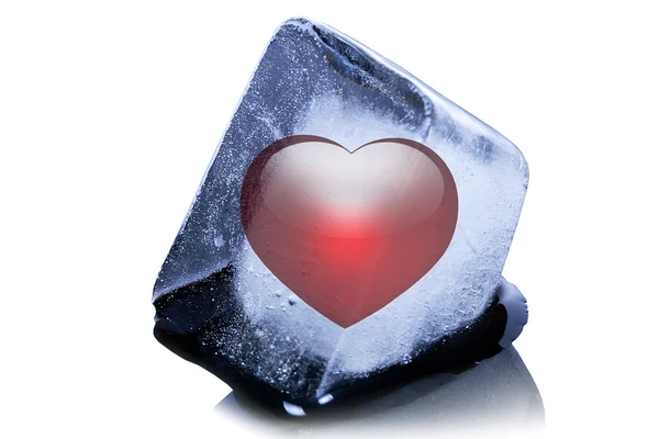 Forme de coeur congelé — Photo