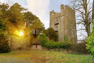 Foulksrath Castle at sunset clipart