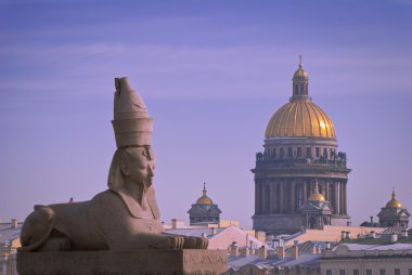 A Granite sphinx in St. Petersburg clipart