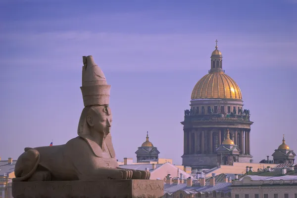 Un sphinx de granit à Saint-Pétersbourg — Photo