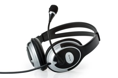 Headset with microphone clipart