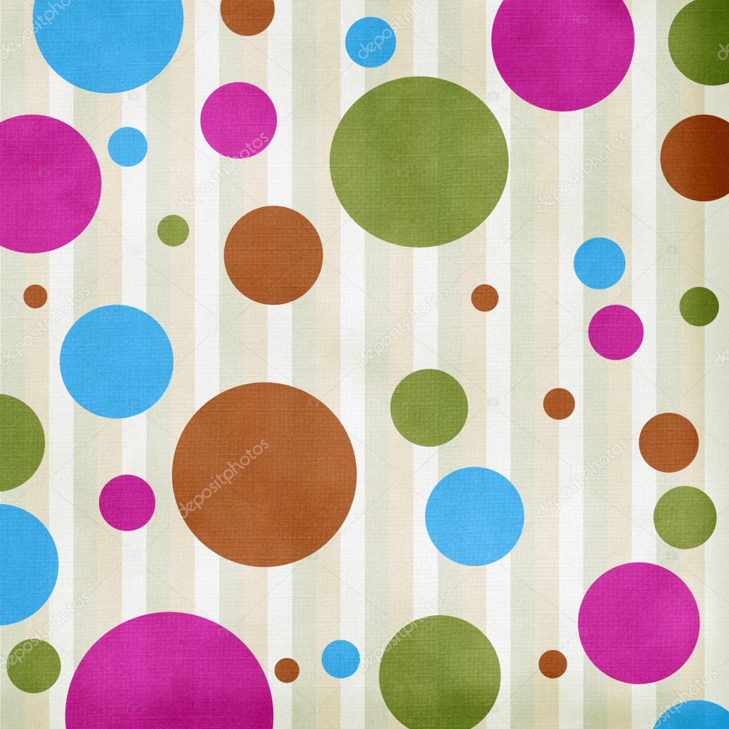 Circles on striped background