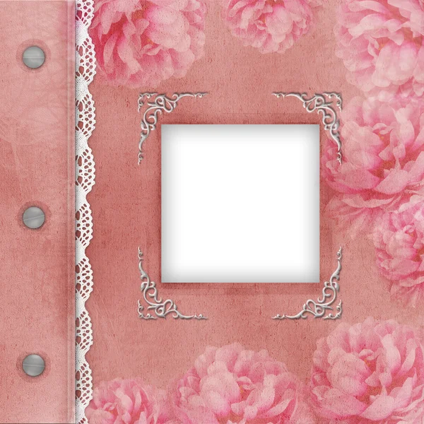 Cover różowy album na zdjęcia — Zdjęcie stockowe