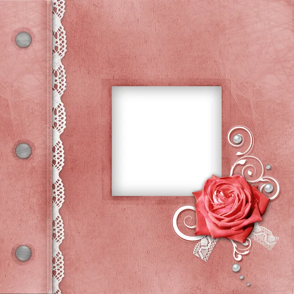 粉红色的照片专辑的封面 — 图库照片